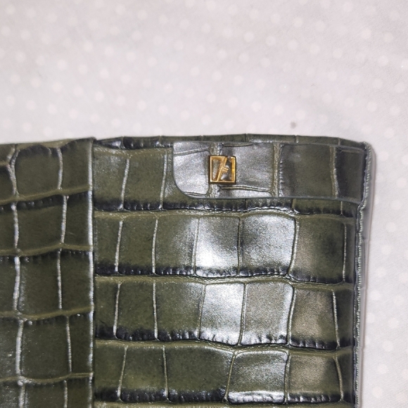 Franco Sarto Green Wedge Boots with Croc Texture - Picture 6 of 10